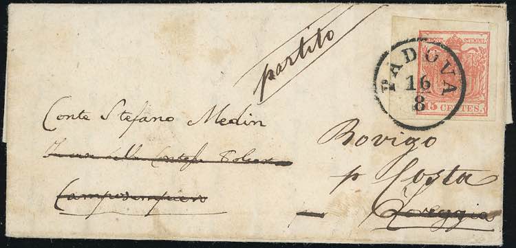1852 - 15 cent. rosso, III tipo, ... 