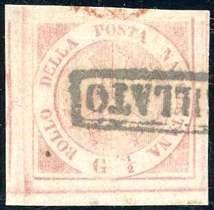 1858 - 1 grano rosa carminio ... 
