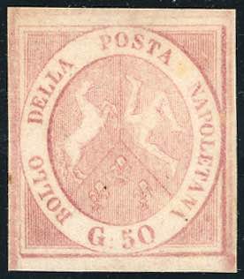 1858 - 50 grana rosa carminio ... 