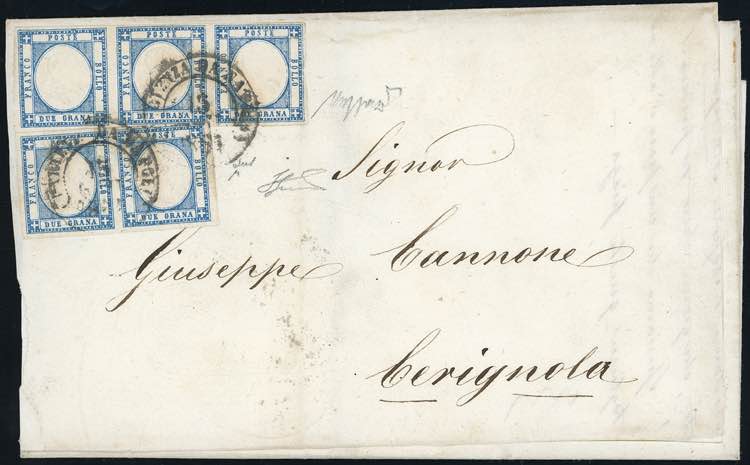 1861 - 2 grana azzurro (20b), ... 
