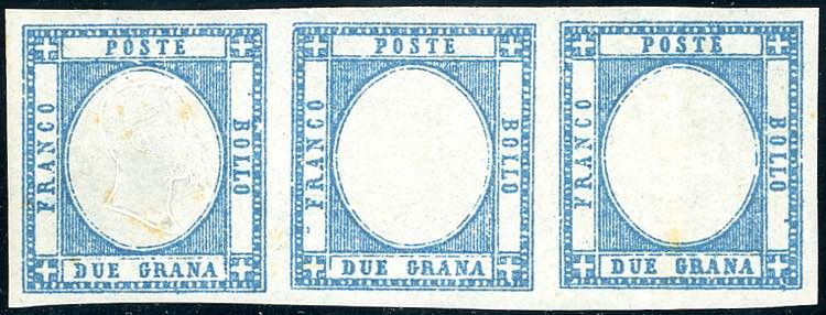 1861 - 2 grana azzurro chiaro, ... 