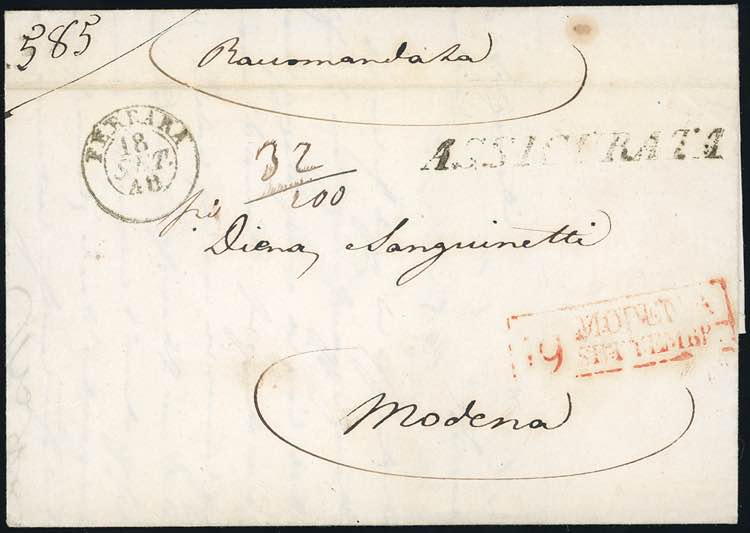 1848 - Lettera assicurata da ... 