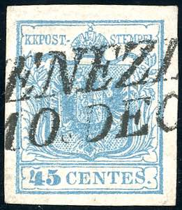 1850 - 45 cent. azzurro chiaro, I ... 
