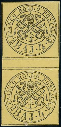 1864 - 4 baj giallo (5A), coppia ... 