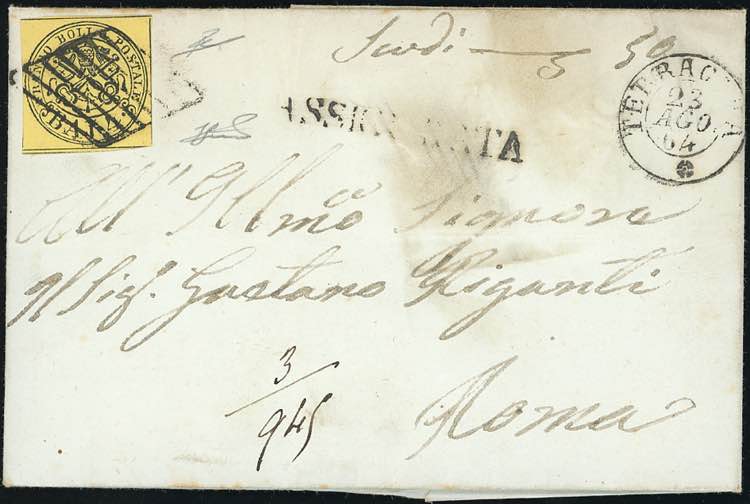 1864 - 4 baj giallo (5A), ... 