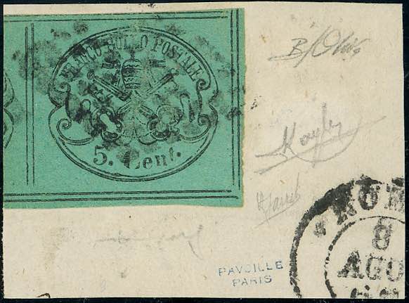1867 - 5 cent. azzurro verdastro ... 