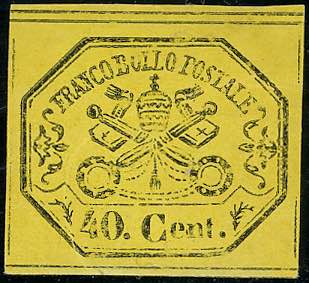 1867 - 40 cent. giallo (19), ... 