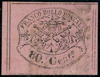 1867 - 80 cent. rosa lillaceo ... 