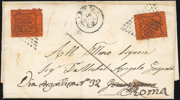 1868 - 10 cent. arancio (26), ... 