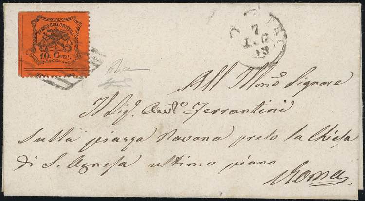 1869 - 10 cent. arancio vermiglio, ... 