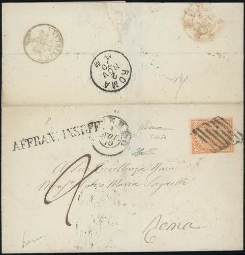 1870 - 10 cent. De La Rue (T17), ... 