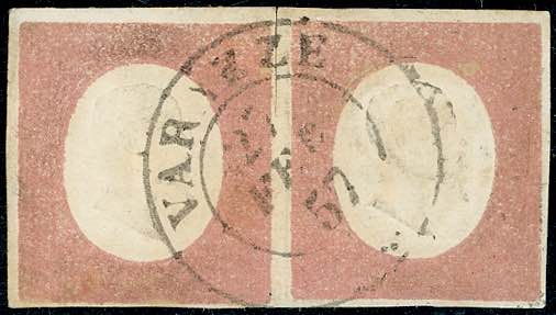 1854 - 40 cent. rosso mattone ... 