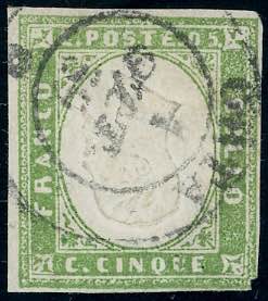 1859 - 5 cent. verde giallo, ... 