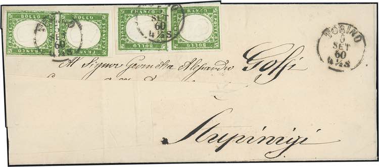 1860 - 5 cent. verde giallo, ... 