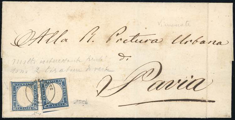 1861 - 20 cent. cobalto grigio ... 