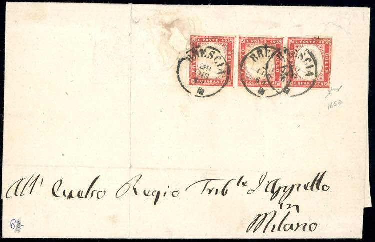 1861 - 40 cent. carminio (16Ca), ... 