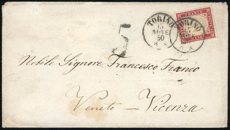 1860 - 40 cent. carminio lillaceo ... 