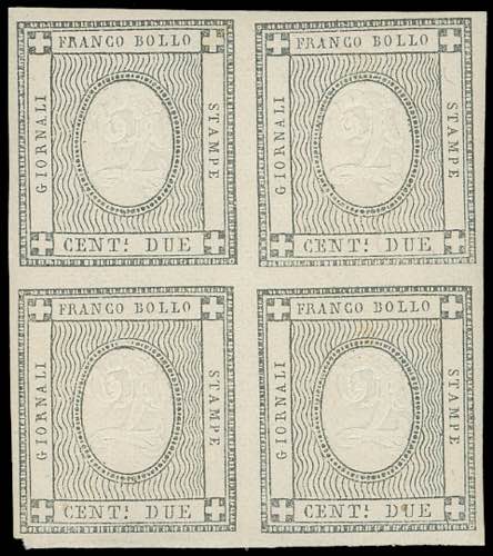1861 - 2 cent. grigio nero (20), ... 