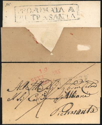 1837 - Lettera prefilatelica, ... 