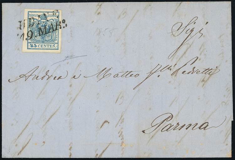 1858 - 45 cent. carta a macchina ... 