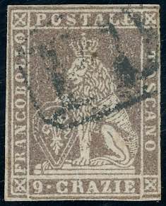 1859 - 9 crazie bruno lillaceo, II ... 