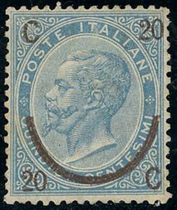 1865 - 20 cent. su 15 cent. Ferro ... 