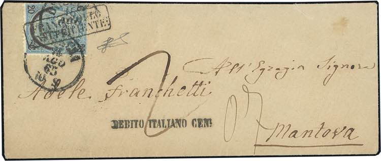 1865 - 20 cent. su 15 cent. Ferro ... 