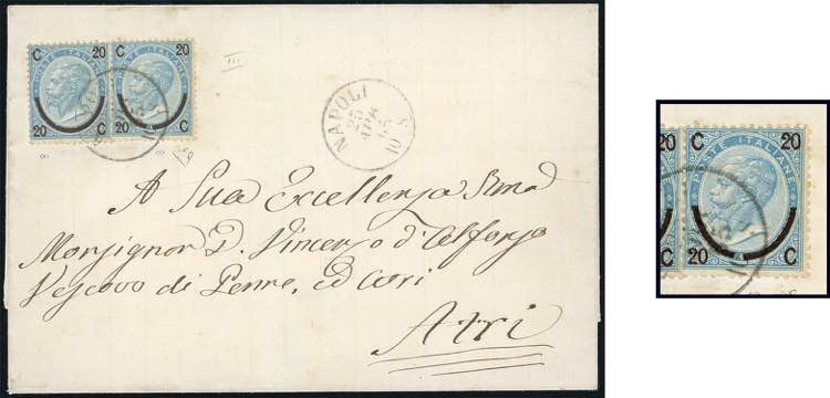 1865 - 20 cent. su 15 cent. Ferro ... 