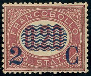 1878 - 2 cent. su 0,20 lire ... 