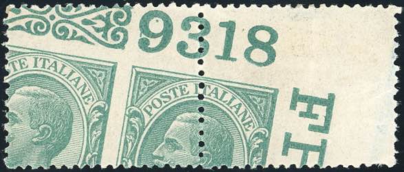 1906 - 5 cent. Leoni, dentellatura ... 