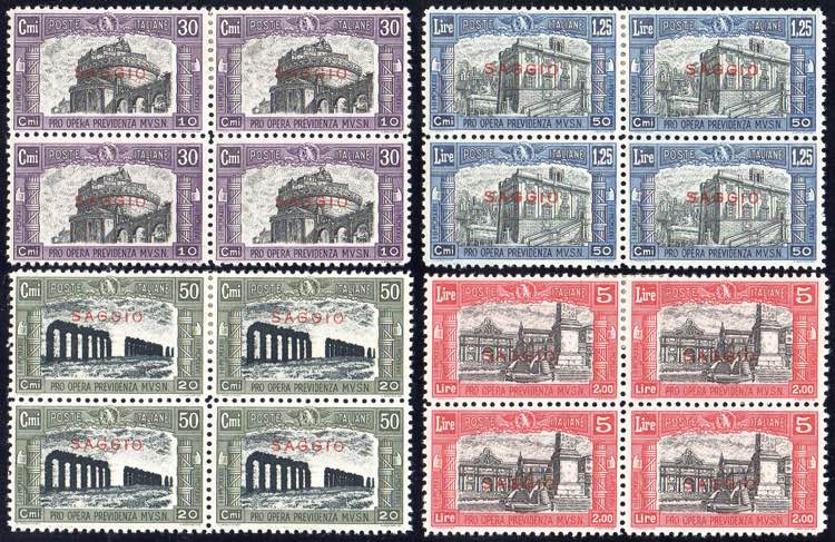 1928 - Milizia II, soprastampati ... 