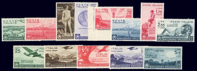 1936 - Orazio (398/405+A), gomma ... 