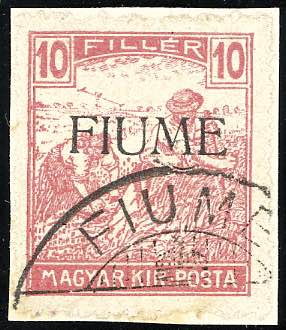FIUME 1918 - 10 f. carminio ... 