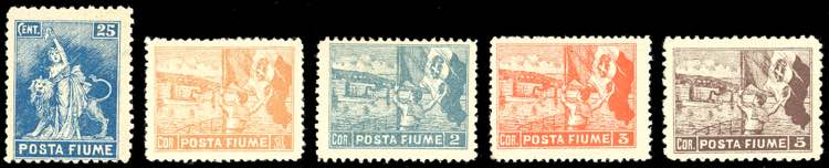 FIUME 1919 - Non emessi, 25 cent. ... 