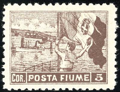 FIUME 1919 - 5 c. Posta Fiume, ... 