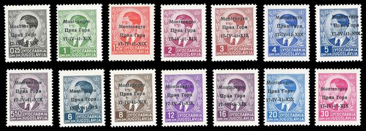 MONTENEGRO 1941 - Serie completa ... 