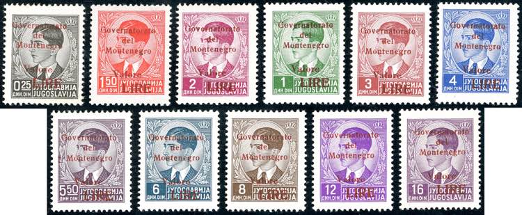 MONTENEGRO 1942 - Soprastampati in ... 