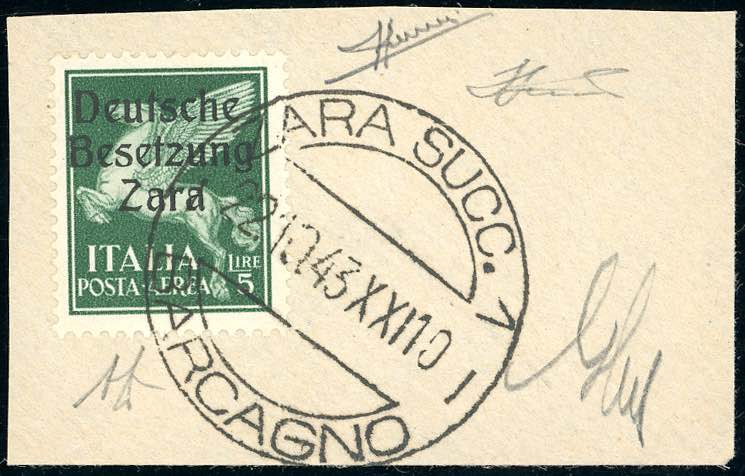 OCCUPAZIONE TEDESCA ZARA POSTA ... 