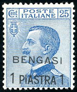 BENGASI 1911 - 1 p. su 25 cent. ... 