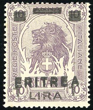 1922 - 1 lira su 10 a. Leoni, ... 