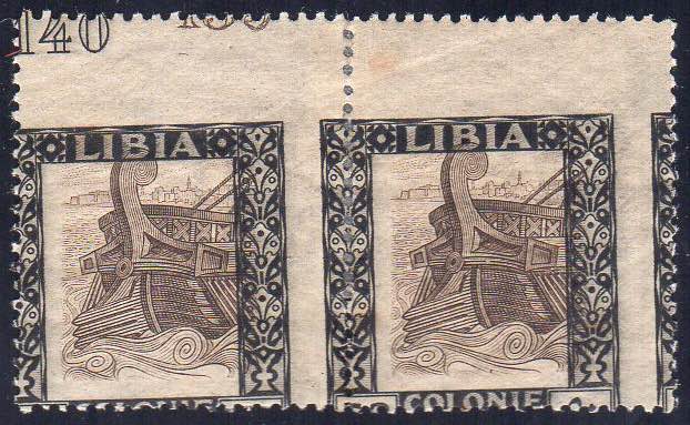 1921 - 50 cent. nero e bruno ... 
