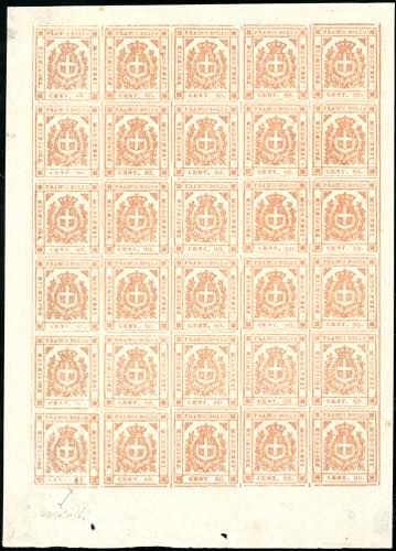 1859 - 80 cent. arancio bruno ... 