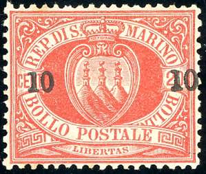 1892 - 10 cent. su 20 cent. (11), ... 