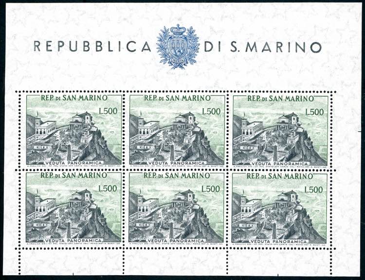 1858 - 500 lire Veduta, foglietto ... 