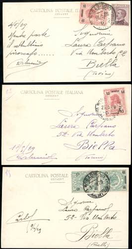 SOMALIA 1928/1929 - Tre cartoline ... 