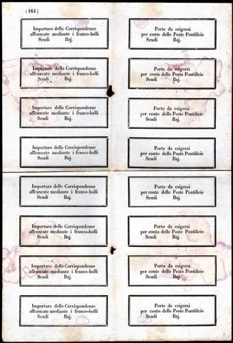 1852 ca - Foglio completo di 16 ... 