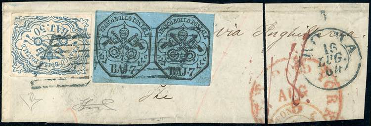 1852 - 50 baj azzurro scuro, ben ... 