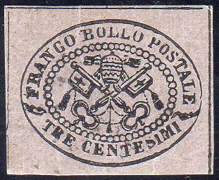 1867 - 3 cent. grigio rosa (14), ... 