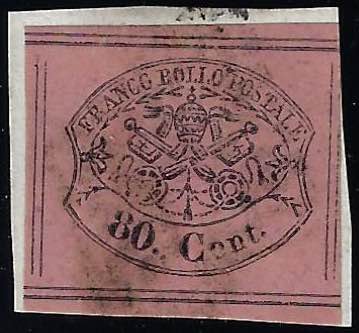 1867 - 80 cent. rosa lillaceo, ... 