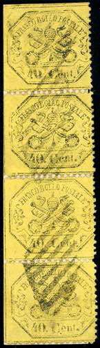 1868 - 40 cent. giallo (29b), ... 
